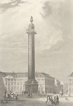 paris_colonne_de_la_place_vendome_gravure_lithographie_vers_1840_france