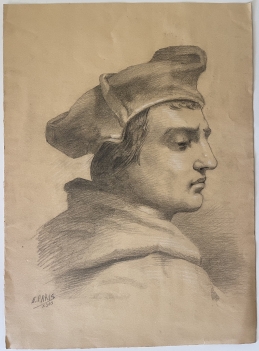 portrait_dhomme_dessin_graphite_de_1909