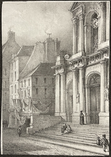 paris_portail_de_leglise_st_rock_lithographie_1839