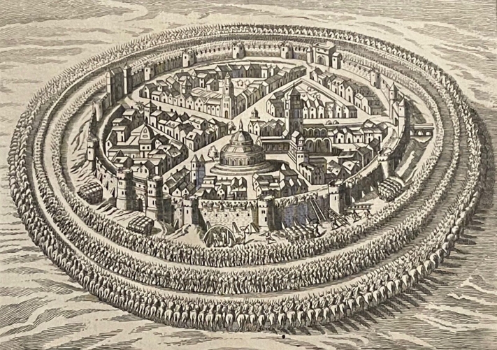 italie_rome_soldat_romain_siege_appelé_per_coronam_gravure_1721
