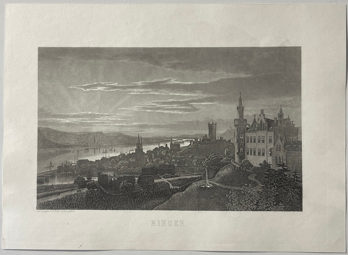bingen_am_rhein_germany_1850_antique_engraving_rhine_valley_rhein_view_allemagne