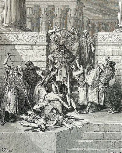 israel_nabuchodonosor_fait_tuer_fils_de_sedecias_devant_lui_gustave_dore_1874