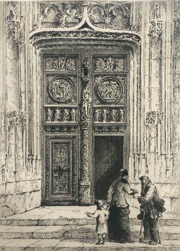 rouen_c_1880_pointe_seche_par_jules_adeline_1845-1909_porte_st_maclou