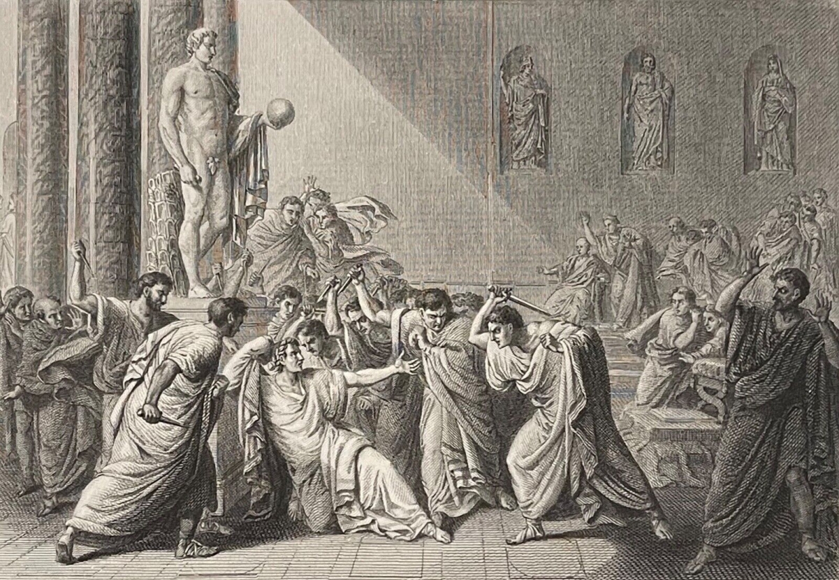 la_mort_de_cesar_lithographie_de_rebel_1873_roma_italie