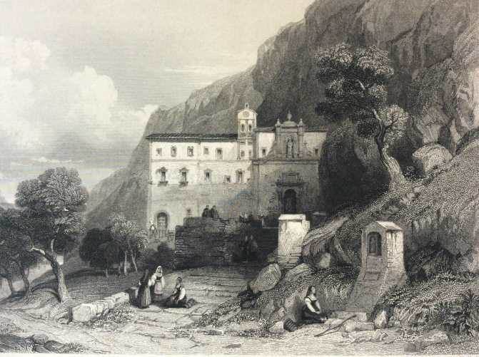 italie_italia_santa_rosalia_monte_pelegrino_palermo_lithographie_circa_1840
