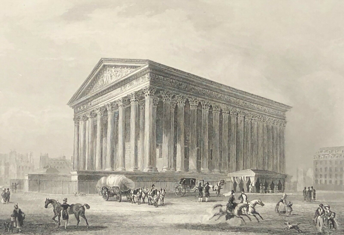 paris_eglise_de_la_madeleine_gravure_lithographie_vers_1840_france