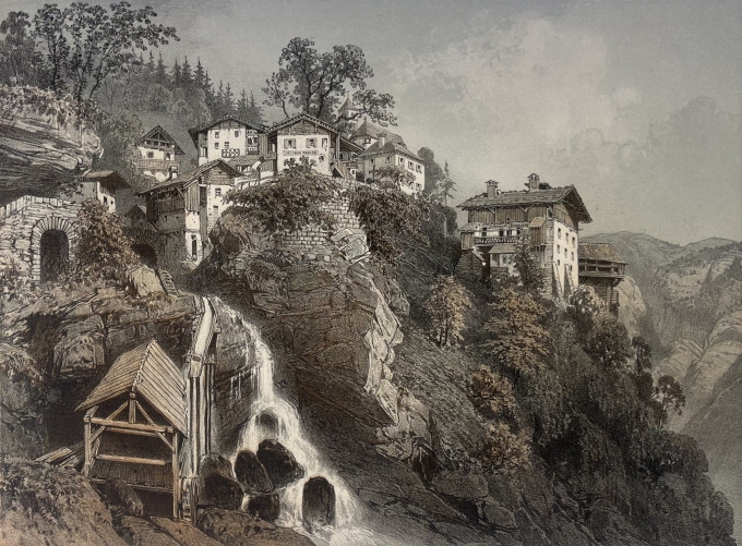village_d???hery_pres_ugines_savoie_lithographie_1864_france_alpes
