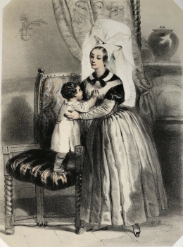 femmes_des_environs_de_bayeux_calvados_lithographie_originale_1852__