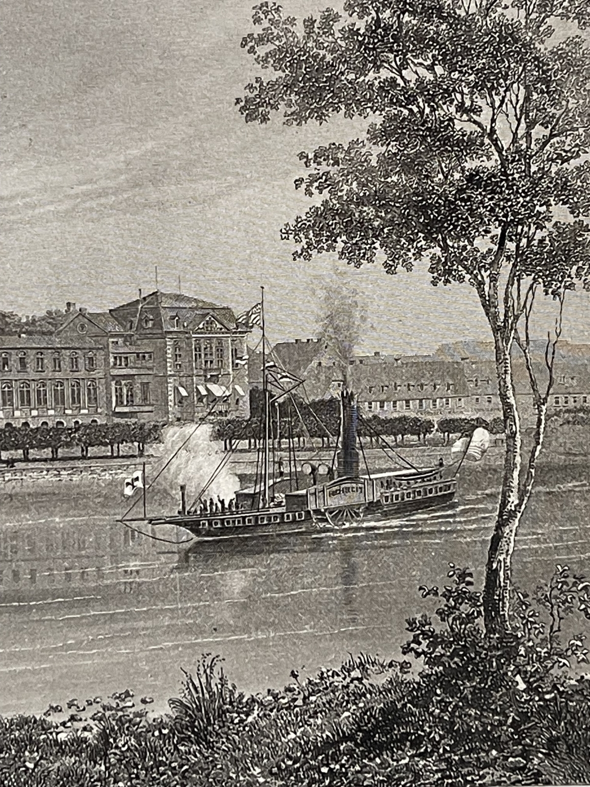 biebrich_palace_on_the_rhine_antique_steel_engraving_allemagne_c_1880_germany