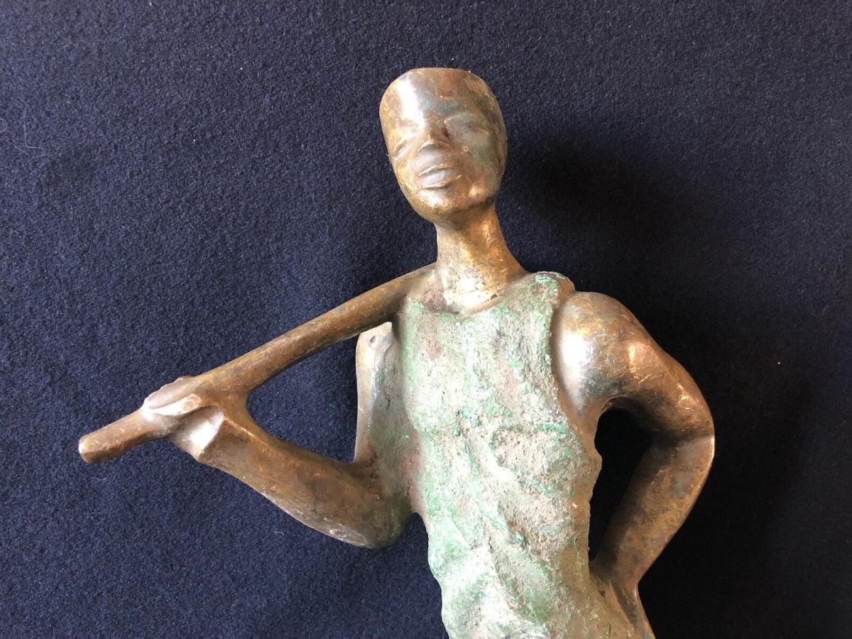 tchad_afrique__grand_paysan_en_bronze__h_35,5_cm,_6kg_600__vers_1960