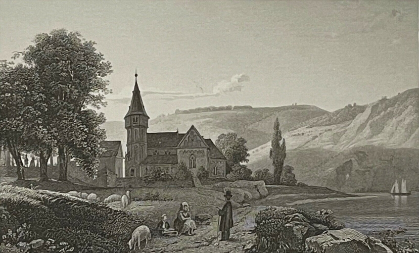 ansicht_der_clemenskapelle_rhein_1844_j_f_dielmann_deutschland_allemagne