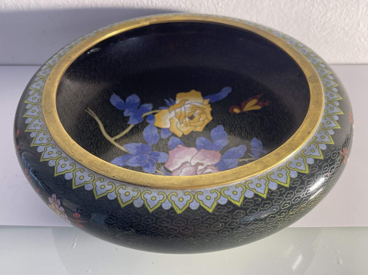 chine__superbe_vasque_en_bronze_cloisonne,_polychromie,_fleurs__china_zhongguo_