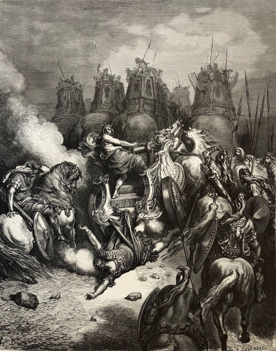 cheval_chevaux_chute_dantiochus_gustave_dore_1868_graveur_gruchards