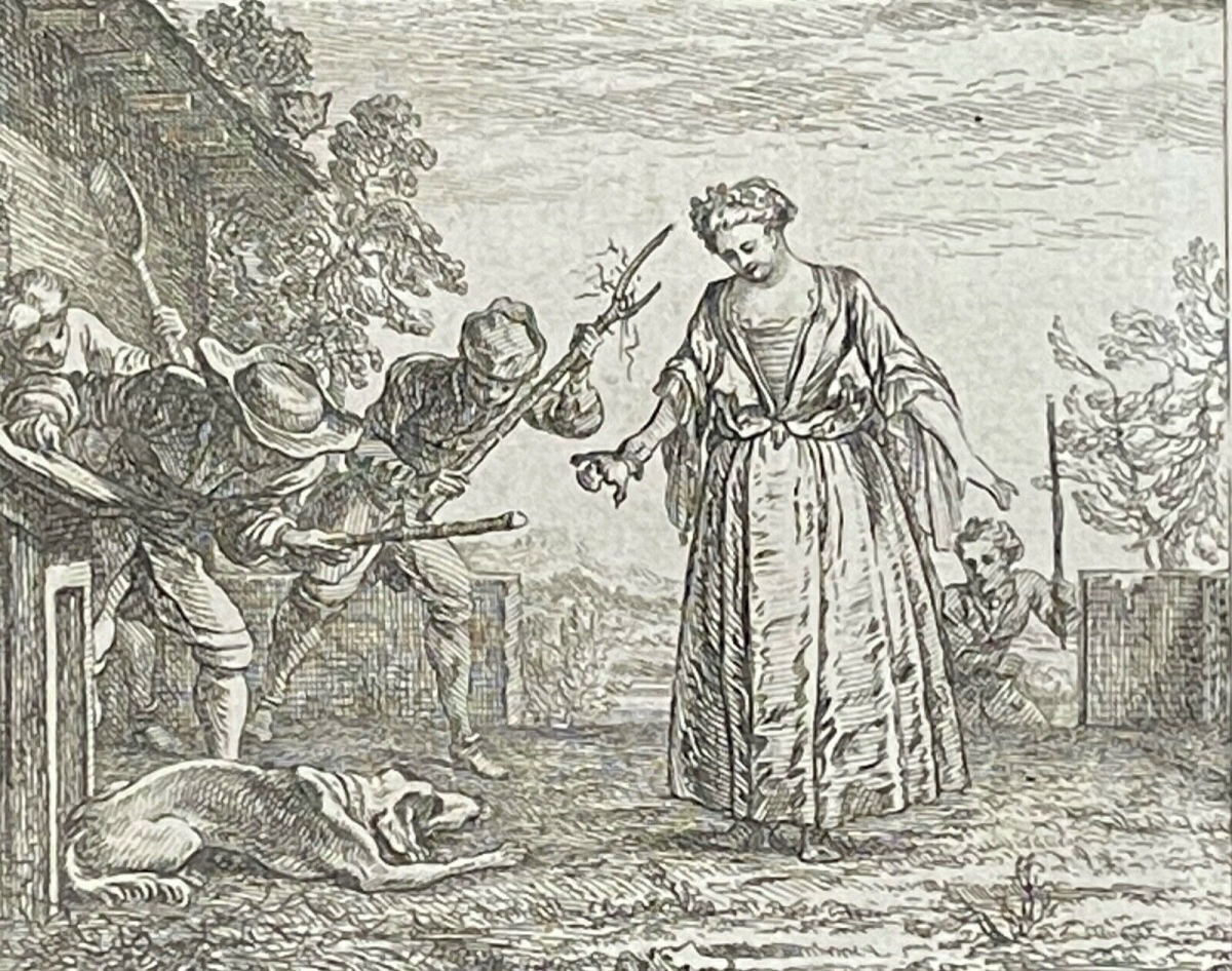 le_chien_et_le_chat_par_claude_gillot_1673-1722_gravure_de_1719_france