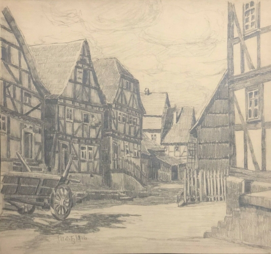 schutz_verbandsgemeinde_daun_grand_dessin_au_graphite_de_1916_allemagne