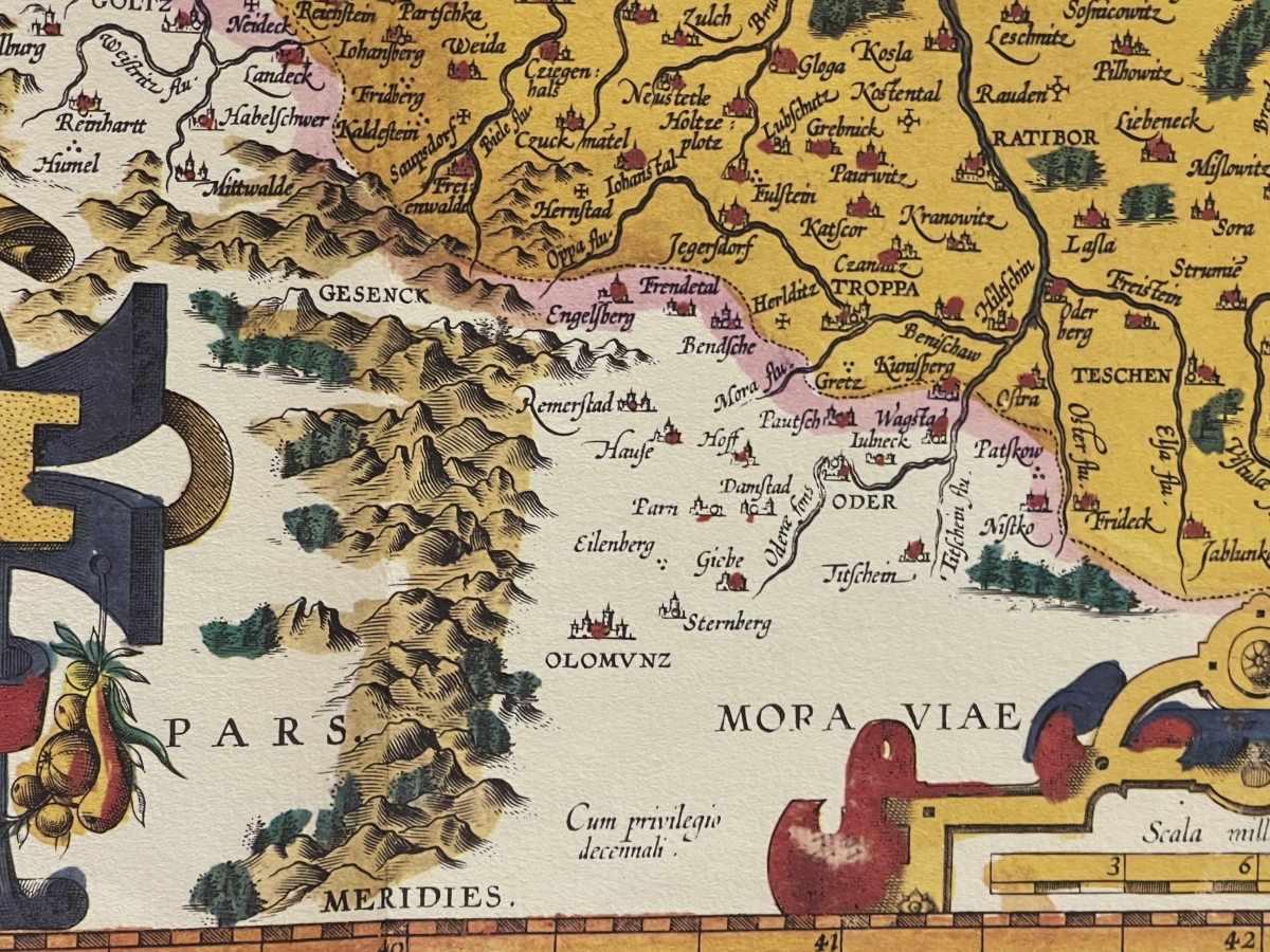 allemagne_silesie_carte_martino_helwigio_de_1595_tirage_de_1969_silesiae