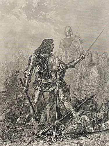 bataille_de_poitiers_1356_capture_du_roi_de_france_jean_ii_le_bon_gravure_1840