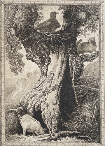 auguste_delierre_l???aigle_la_laie_et_la_chatte_circa_1870_la_fontaine_france_fable