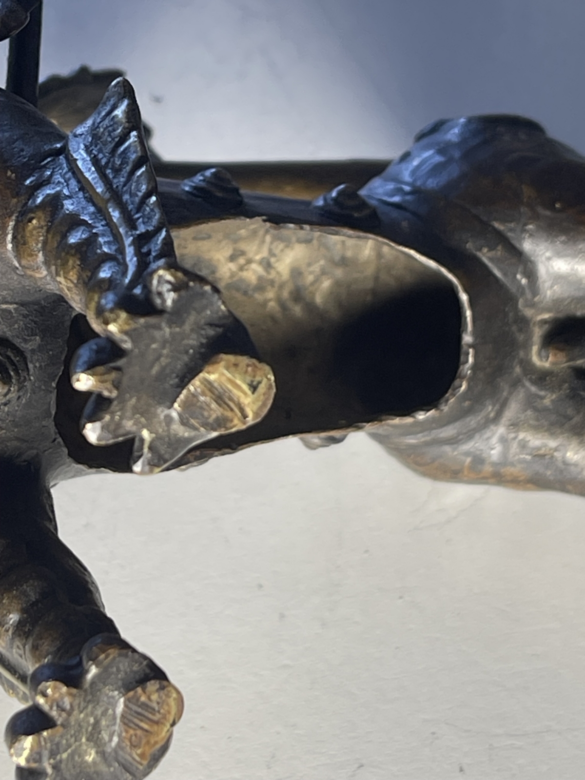 chine_pair_antique_chinese_bronze_mythical_guardian_beasts_male_female_19th