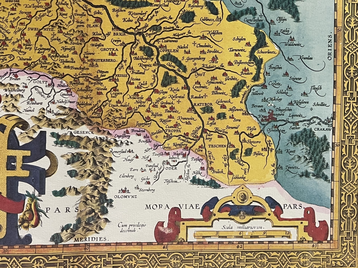 allemagne_silesie_carte_martino_helwigio_de_1595_tirage_de_1969_silesiae