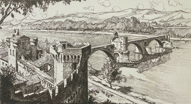 avignon_vers_1930_pointe_seche_de_maurice_robert_rhone_france