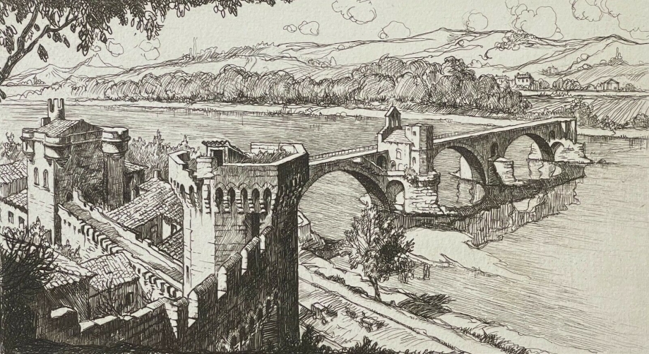 avignon_vers_1930_pointe_seche_de_maurice_robert_rhone_france