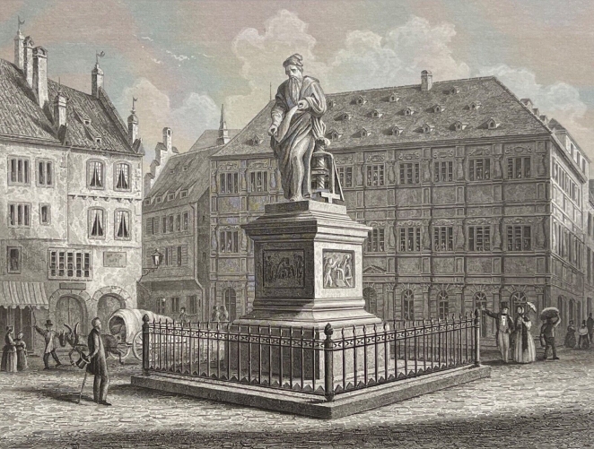strasbourg_monument_a_gutenberg_en_1860_alsace_france_gravure_xixe