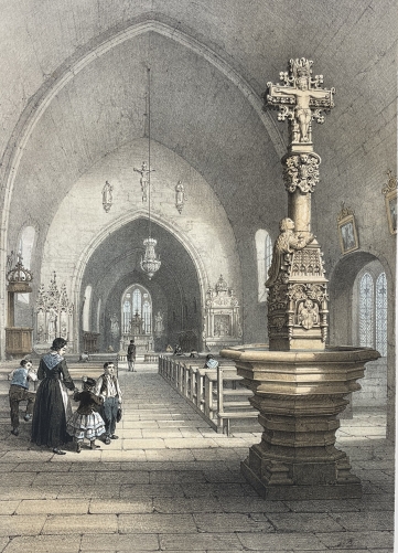 antique_cluses_church_holy_water_font_lithograph_france_1864_haute-savoie