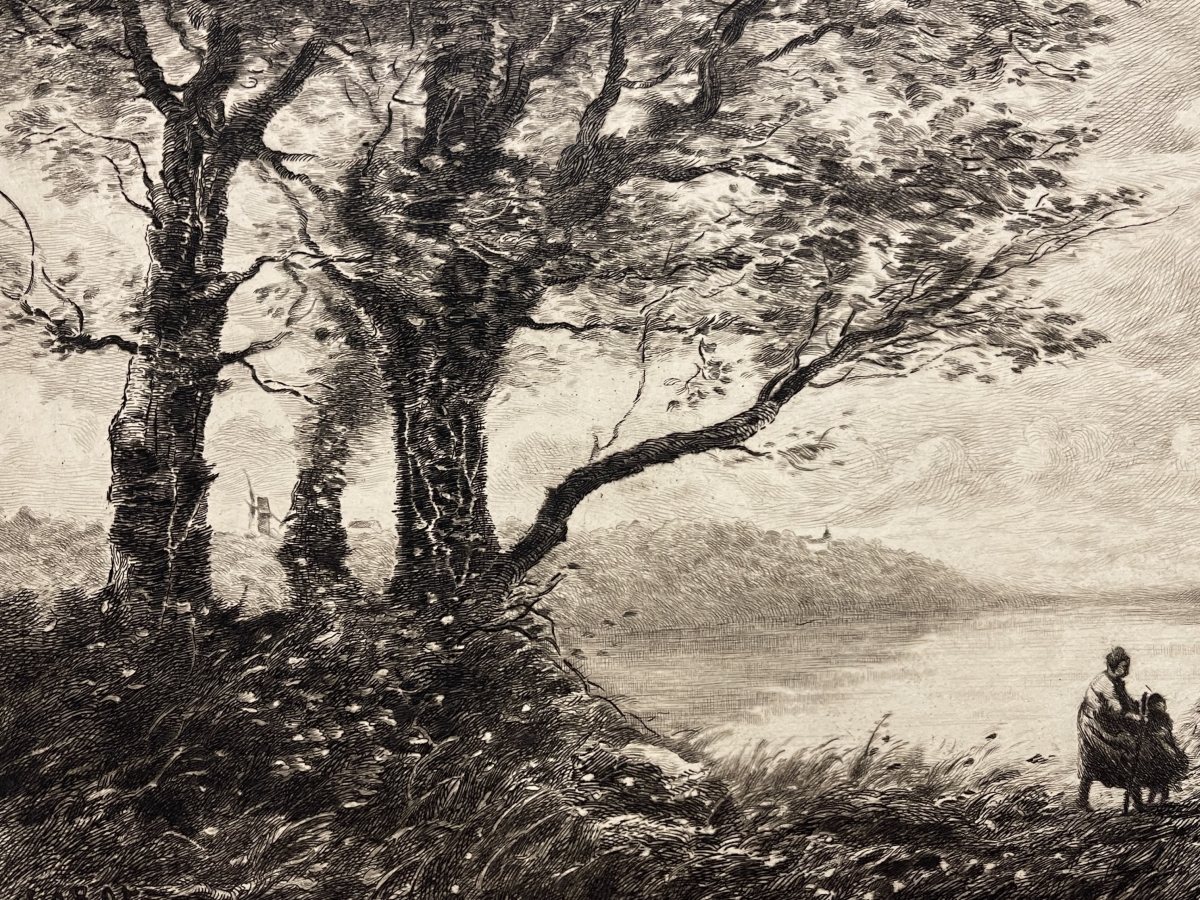 jean_baptiste_corot_le_gros_chene_graveur_charles_pinet_pointe_seche_de_1910