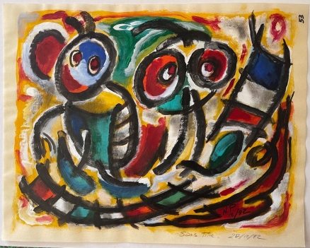 peinture_expressionniste_acrylique_sur_calque_1992_norbert_palmade_1928-_2019