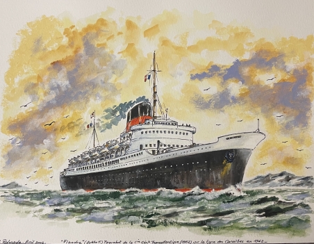 paquebot_transatlantique_flandre_dunkerque_caraibes_aquarelle_2001