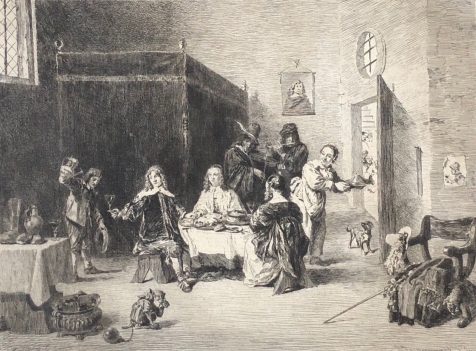 david_ii_teniers_1610-1690_lenfant_prodigue_grave_par_jacquemart_en_1877