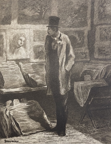 honore_daumier_lamateur_destampes_gravure_sur_parchemin_charles_pinet_c_1910
