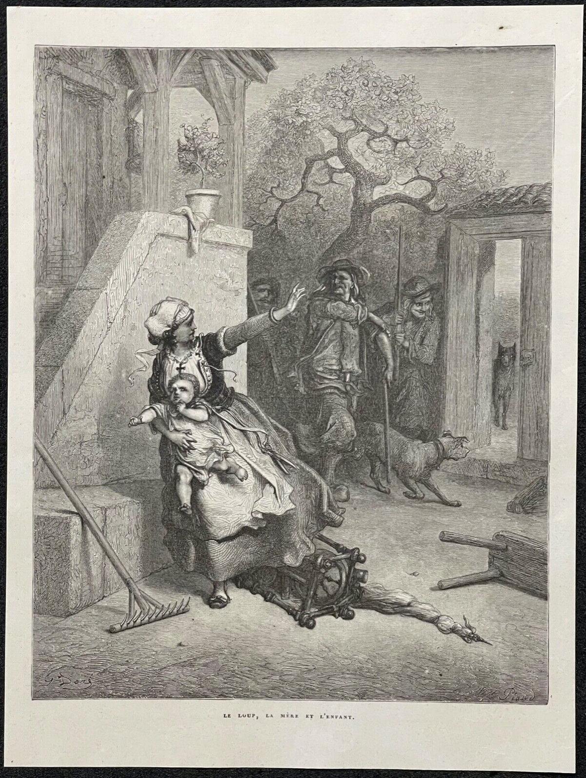 le_loup_la_mere_et_l_enfant_gustave_dore_xylographie_fable_de_la_fontaine_1868