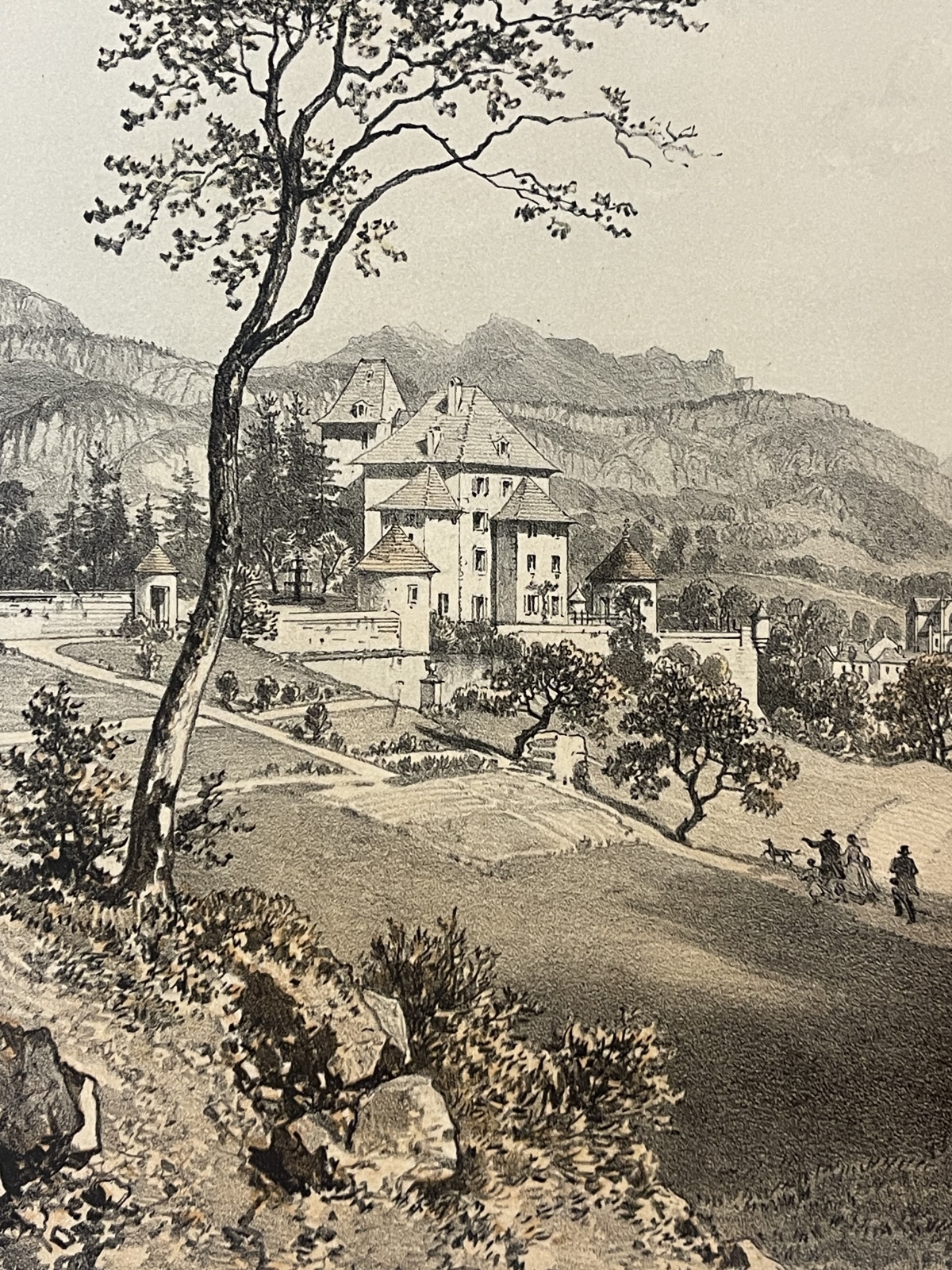 saint_jeoire_savoie_chateau_beauregard_1864_felix_benoist_lithographie_france
