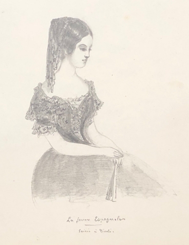 la_jeune_espagnole_soiree_a_tivoli_dessin_anonyme_vers_1840_espagne
