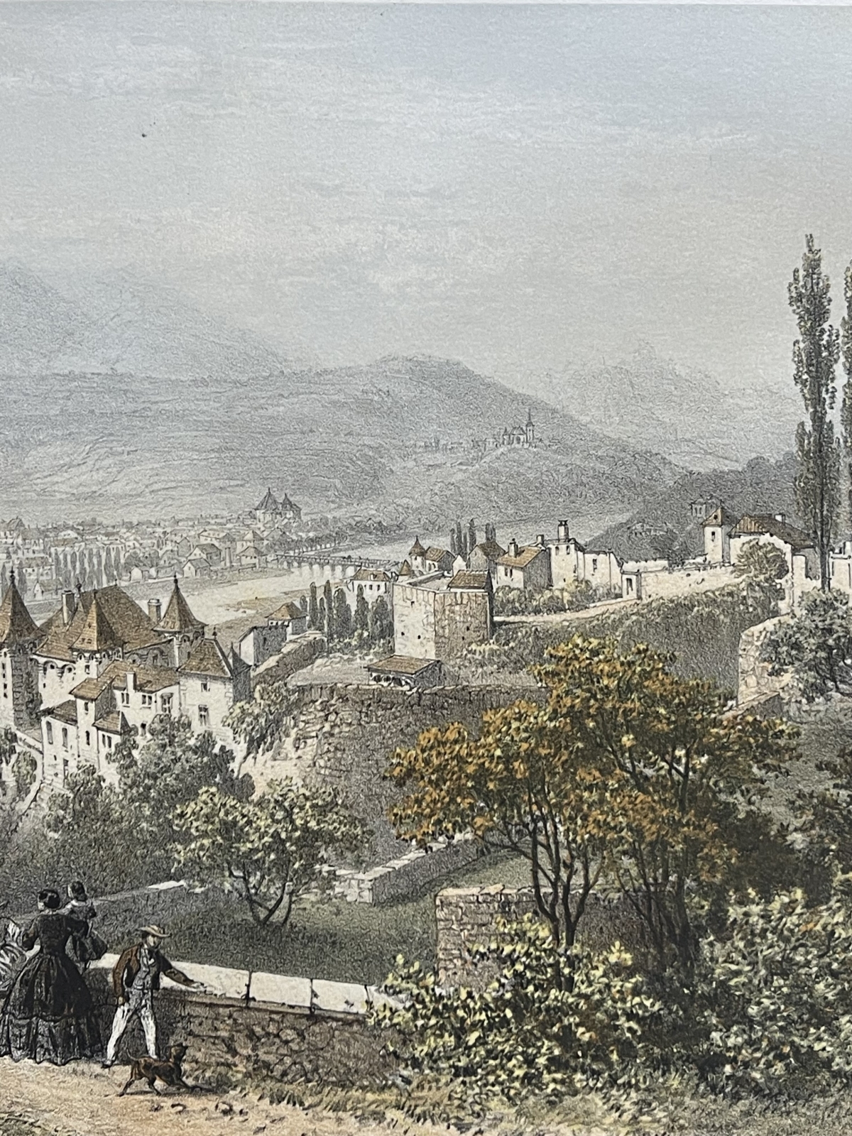 albertville_&_conflans_savoie_antique_lithograph_1864_felix_benoist_french_alps