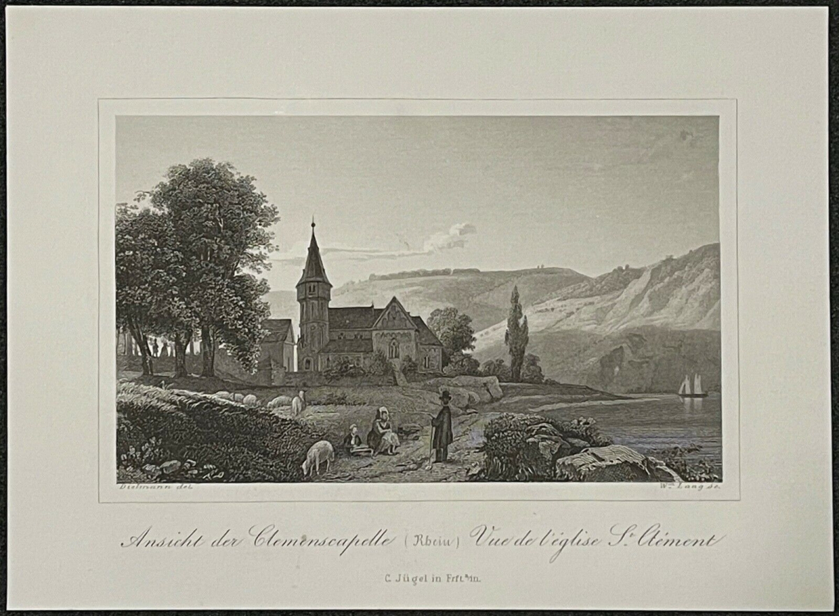 ansicht_der_clemenskapelle_rhein_1844_j_f_dielmann_deutschland_allemagne