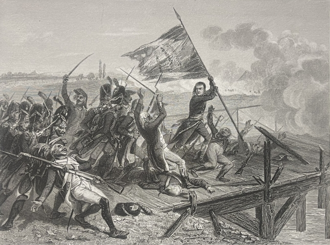 napoleon_bonaparte_au_pont_d???arcole_en_1796_italie_gravure_c_1840_france_raffet