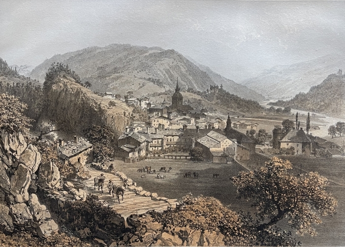 beaufort_savoie_antique_lithograph_1864_felix_benoist_french_alps_village_alpes
