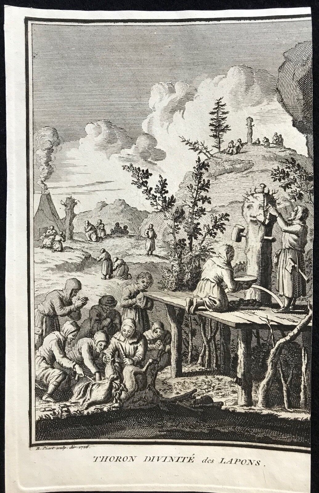 thoron_divinite_des_lapons_bernard_picart_gravee_en_1726_lapon_laponie