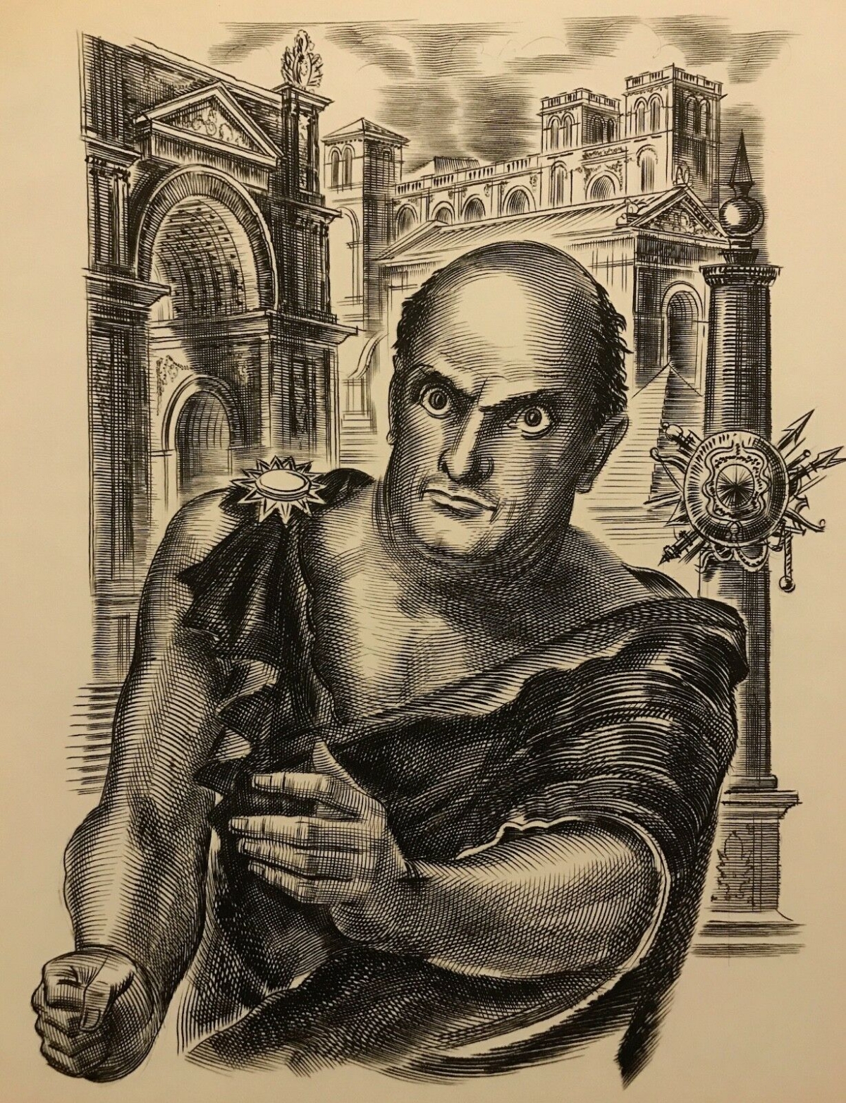 caius_marius_consul_romain_gravure_1967_d_albert_decaris_rome_italie_italia