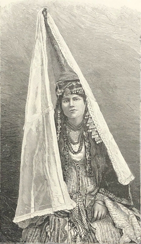 liban_estampe_femme_du_liban_coiffee_du_tantour_gravure_1890