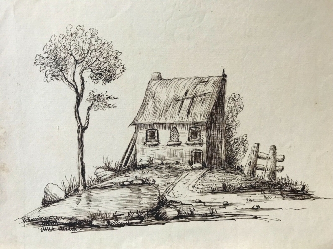 chaumiere_moyen_age_medievale_1852_hippolyte_blondel_picardie_ou_ile-de-france