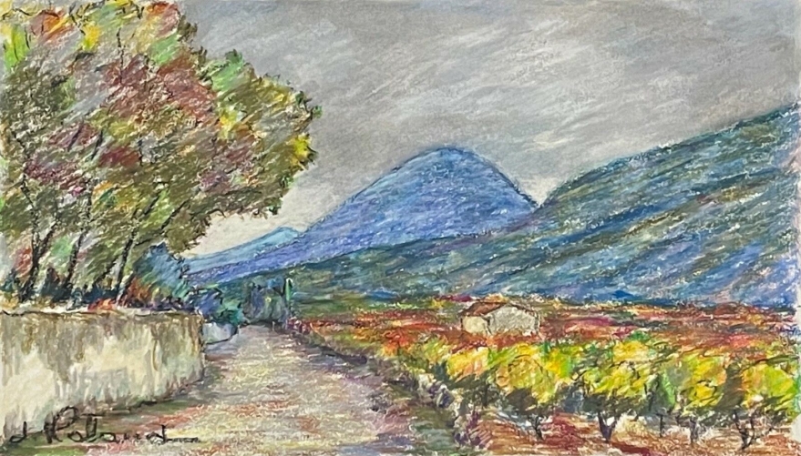 signes_provence_var_maison_et_paysage_pastel_fixe_xxe_signe_j_roland_france