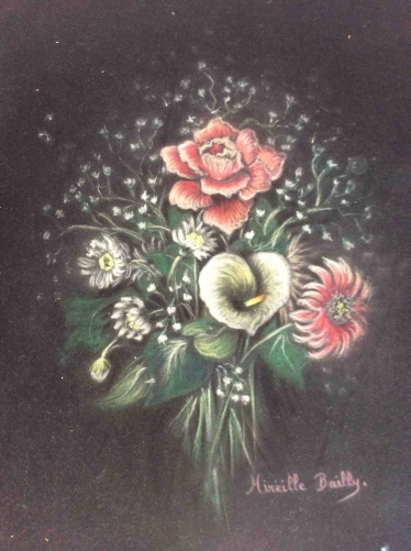 superbe_et_grand_pastel_sur_papier_feutrine__nature_morte,_fleurs_