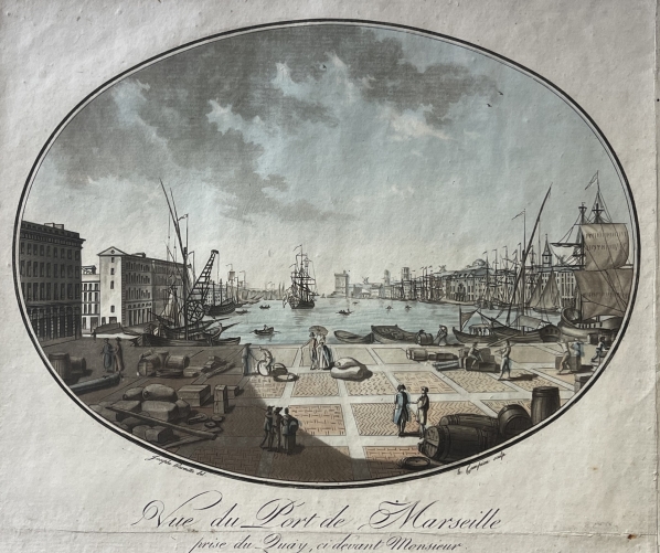 marseille_old_port_xviiic_hand_coloured_engraving_barmitte_le_campion_c1790_rare