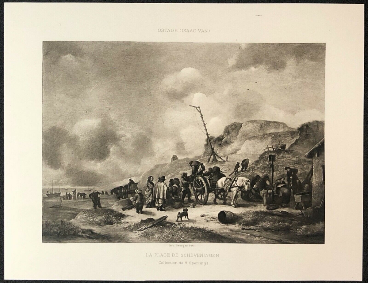 issac_va_ostade_1621-1649_la_plage_de_scheveningen_heliogravure_1910_pays-bas