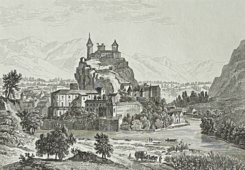 foix_ariege_lithographie_de_1835_france_xix