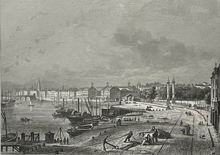 bordeaux_le_port_france_cira_1860_par_lechard_xixe